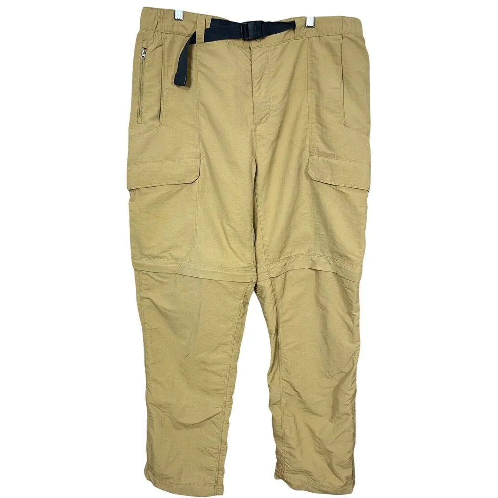 The North Face Men's Khaki‎ Nylon Convertible Hiking Pants Size Large